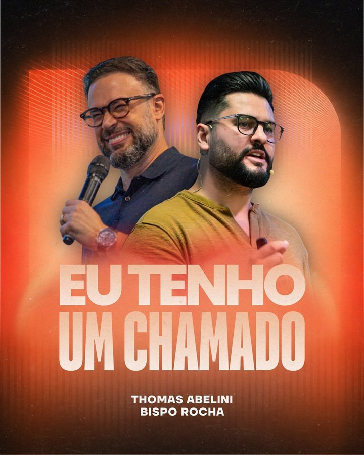 Arte da live “Eu Tenho Um Chamado” com Bispo Rocha, 04 de agosto